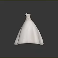 White Wedding Dress With Sweetheart Neckline And Flowy Ball Gown Silhouette