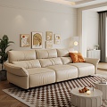 Three-person multi-function sofa 3d model