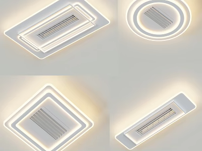 Modern Ceiling Lights With Various Shapes And Illumination 3d model