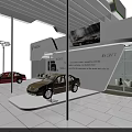 Guoji Zhijun Car Showroom Featuring Various Cars Display Stands Glass Walls And Lighting