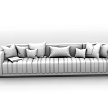 Light Green Sectional Sofa With Multiple Colored Cushions And Magazine On Top 3d model
