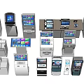 Modern all-in-one machine self-service machine number machine terminal machine ticket machine display machine 3d model