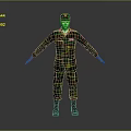 Full Body View Of Standing Male In Camouflage Military Uniform With Cap And Attire Details