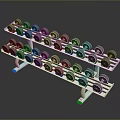 Multi Layered Metal Dumbbell Rack For Household Gym Storage With Weights