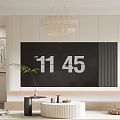 Modern Living Dining Area With Beige Sofa Round Coffee Table And Chic Decor