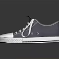 Blue Canvas Casual Shoes With White Laces And White Sole Simple Design