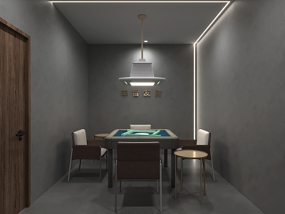 Modern Chess Room Chess Room Mahjong Room 3d model