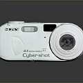 Sony Cyber-shot 5.1 Megapixels Silver Digital Camera With Lens And Buttons