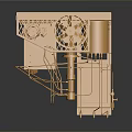 Golden Industrial Mechanical Equipment With Metal Structure And Mobile Platform