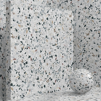 terrazzo brick terrazzo clapboard water washed stone terrazzo countertop 3d model