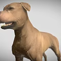 Realistic Brown Dog 3D Model With Detailed Fur And Expressive Features