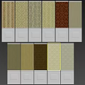Elegant Wall Design With Floral Pattern Wallpaper In Beige Gold White Tones And Decorative Trim
