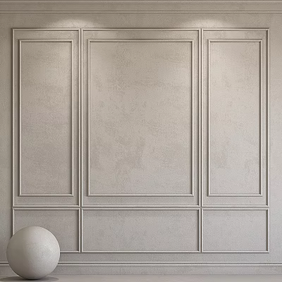 Stylish Gypsum Molding Wall Panels For Elegant Modern Interior Design 3d model
