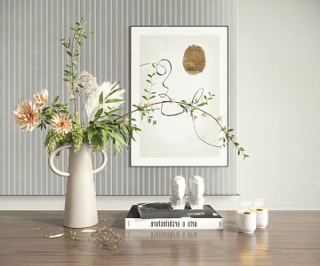 Modern Ornaments Combination Decorative Ornaments Combination Vase 3d model