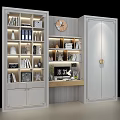 Modern Bookcase With Multi Layer Storage Shelves Books Decorative Items And Display Space 3d model