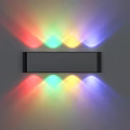 Modern Black Wall Lamp Projecting Colorful Light Patterns On Wall With Vibrant Effects 3d model