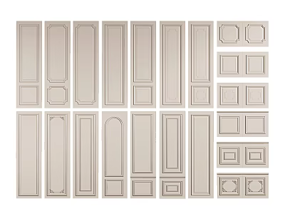 Wall Paneling With Various Designs And Different Shapes For Interior Decoration 3d model