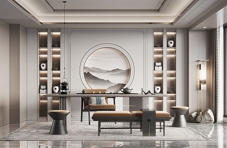 New Chinese Tea Room 3d model