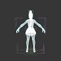 3D Rendered Woman With Bun Hairstyle In White Dress And Outstretched Arms