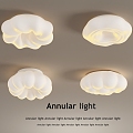 Cream wind ceiling lamp lamps living room lamp bedroom lamp 3d model