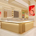 Luxury Jewelry Store Interior With Elegant Display Cases And Warm Lighting For Jewelry
