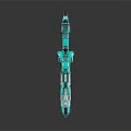 Turquoise Futuristic Spaceship with Advanced Mechanical Structure for Interstellar Cosmic Exploration Missions 3d model