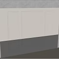 Decorative Lines Wall Frames with White and Dark Panel Interior Design 3d model