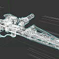 Black Military Machine Gun With Tripod Stand And Sight Mechanism Design