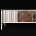Modern Luxury Storage Cabinets with Herringbone Wood Grain Golden Handles and Dark Light Color Designs