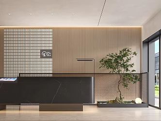 Modern Hotel Lobby 3d model