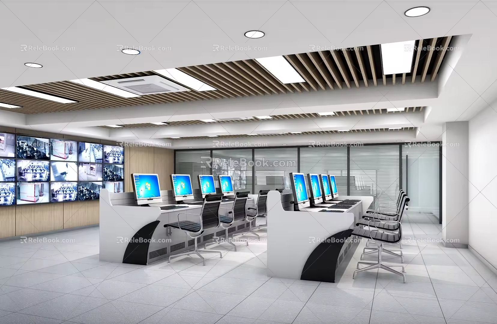 Monitoring room 3d model
