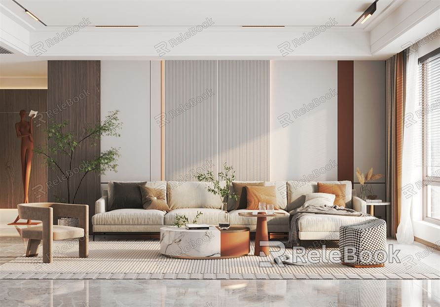 Light Luxury Living Room Home Living Room model