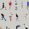 2d sports character material real character material sports character 3d model