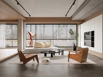 modern living room home living room 3d model