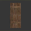 Rustic Brown Wooden Gate With Vertical Slats And Traditional Wood Design Finish