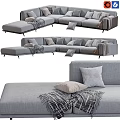 Arflex Fabric Multiplayer Sofa Corner Sofa 3d model