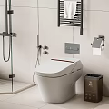 Smart toilet 3d model