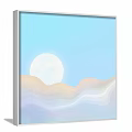 Landscape Paintings Featuring Sunset Sky Misty Forest And Sunrise Snowy Mountain Scenery