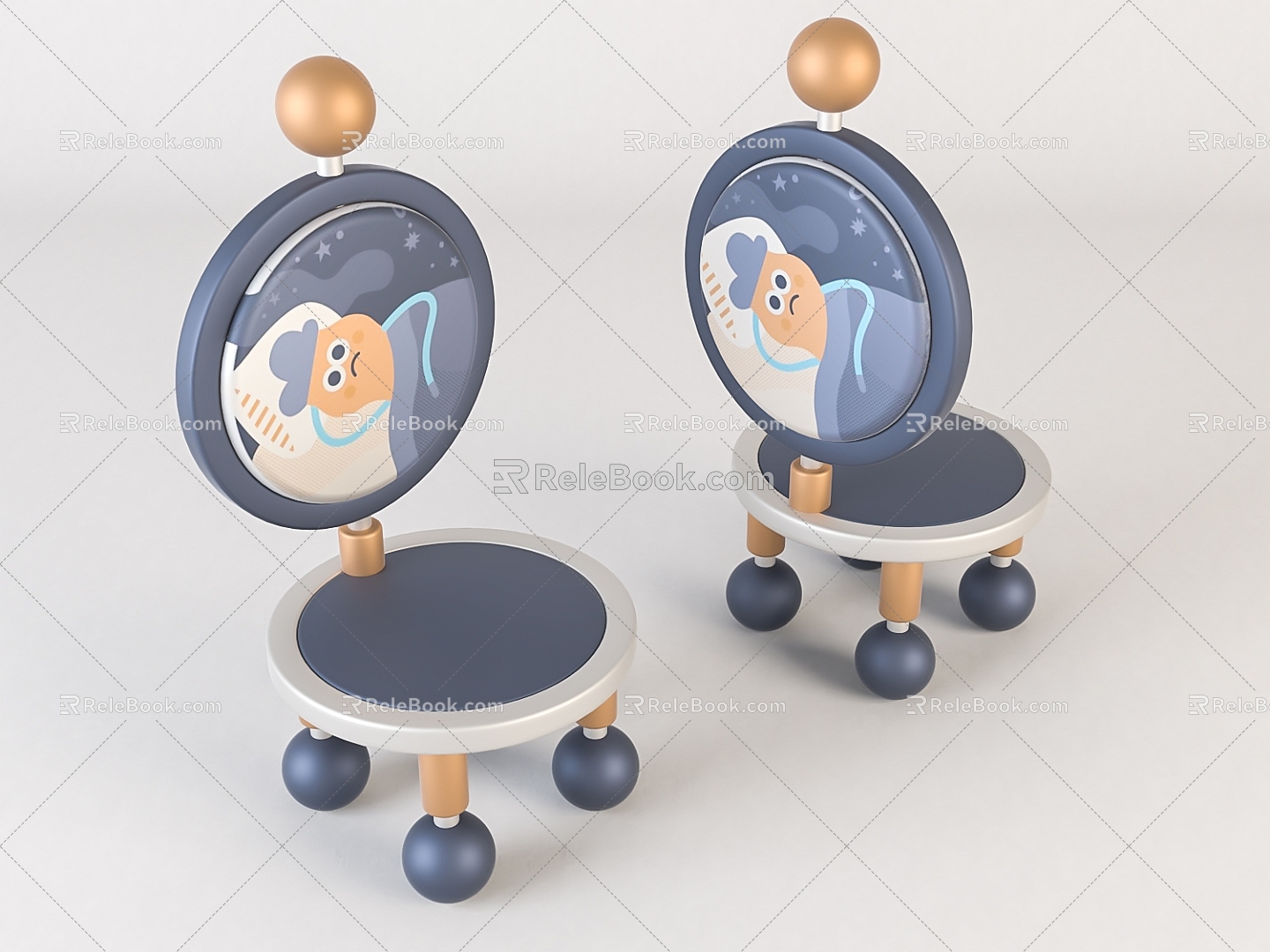 Modern Children's Chair Home Chair model