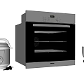 Essential Modern Kitchen Appliances Featuring Oven Rice Cooker And Mixer