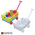 Sandbox Play Area With Toy Vehicles Colorful Blocks And Chalkboard Drawings