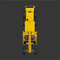 Heavy Duty Yellow Construction Grader Utility Vehicle With Cab And Large Wheels