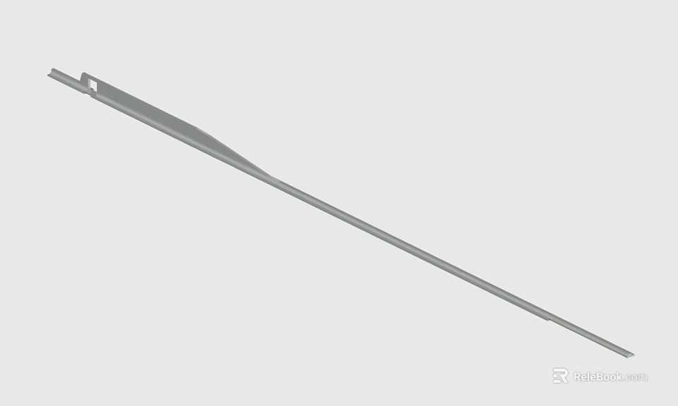 Long Thin Metal Component Tool With Small Hole At One End Design Structure 3d model 