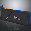 Intel ARC A770 Limited Edition Graphics Card Black Design With Blue Accents And Carbon Texture