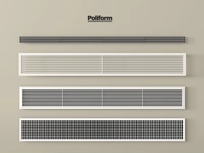 Poliform Modern Air Conditioner Vents Featuring Various Sleek White And Black Designs 3d model
