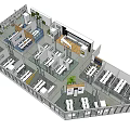 Modern Public Office Space With Open Layout Workstations Green Plants And Natural Light