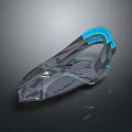 Futuristic Nova Spaceship With Sleek Design Blue Accent Lights And Gray Blue Color Scheme