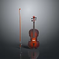 Classic Wooden Violin With Bow For Daily Musical Life Use