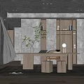 Modern study 3d model