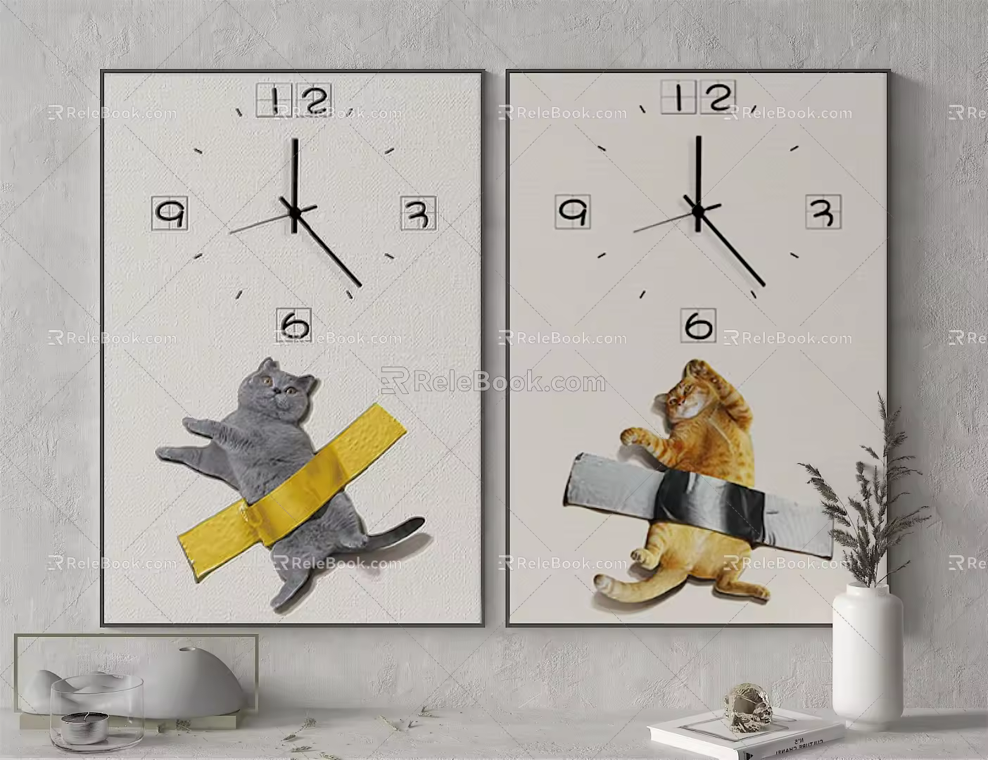 Modern clock decoration clock 3d model